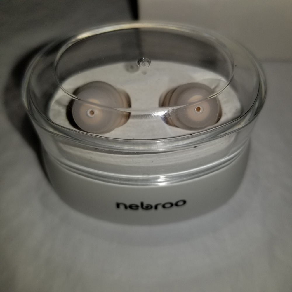 Nebroo CIC Hearing Aids Unisex OS Beige Excellent Digital Rechargeable Discreet